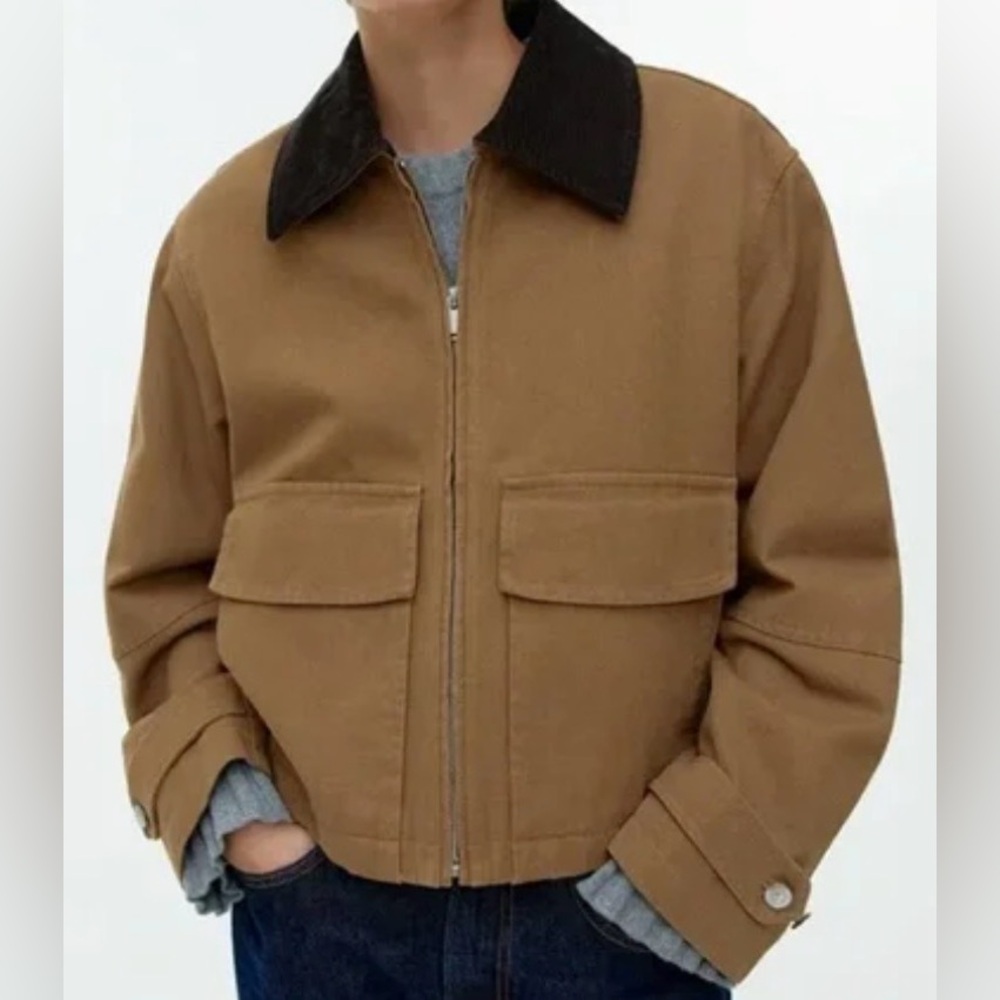 House of Harlow 1960 Canvas Utility Jacket Brown L (NWOT) - Picture 1 of 11